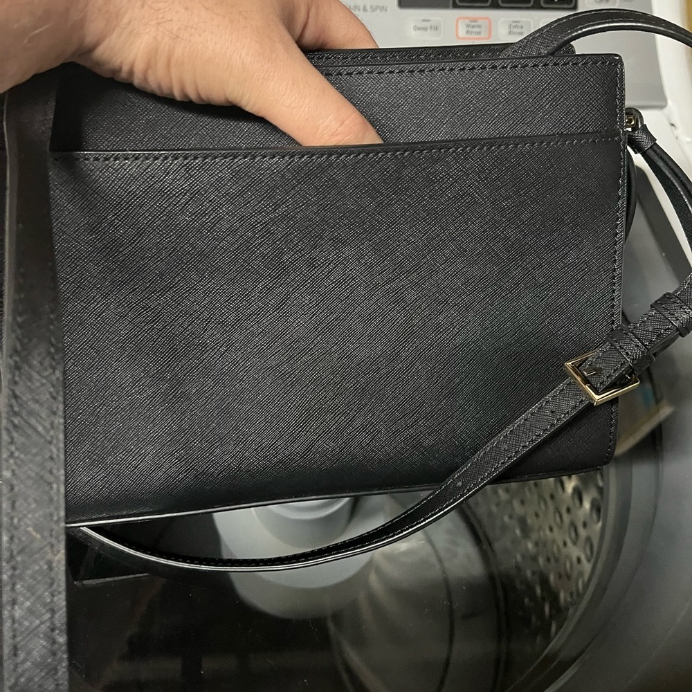 Calvin Klein Black and White Checkered Crossbody Bag - Picture 7 of 11